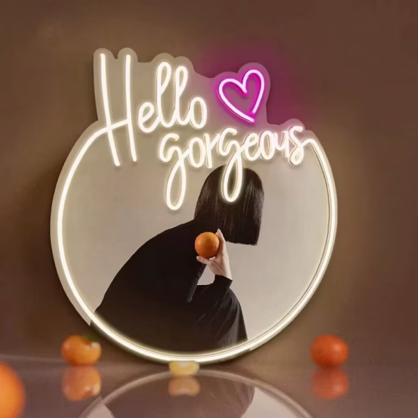 Hello Gorgeous Led Neon Mirror