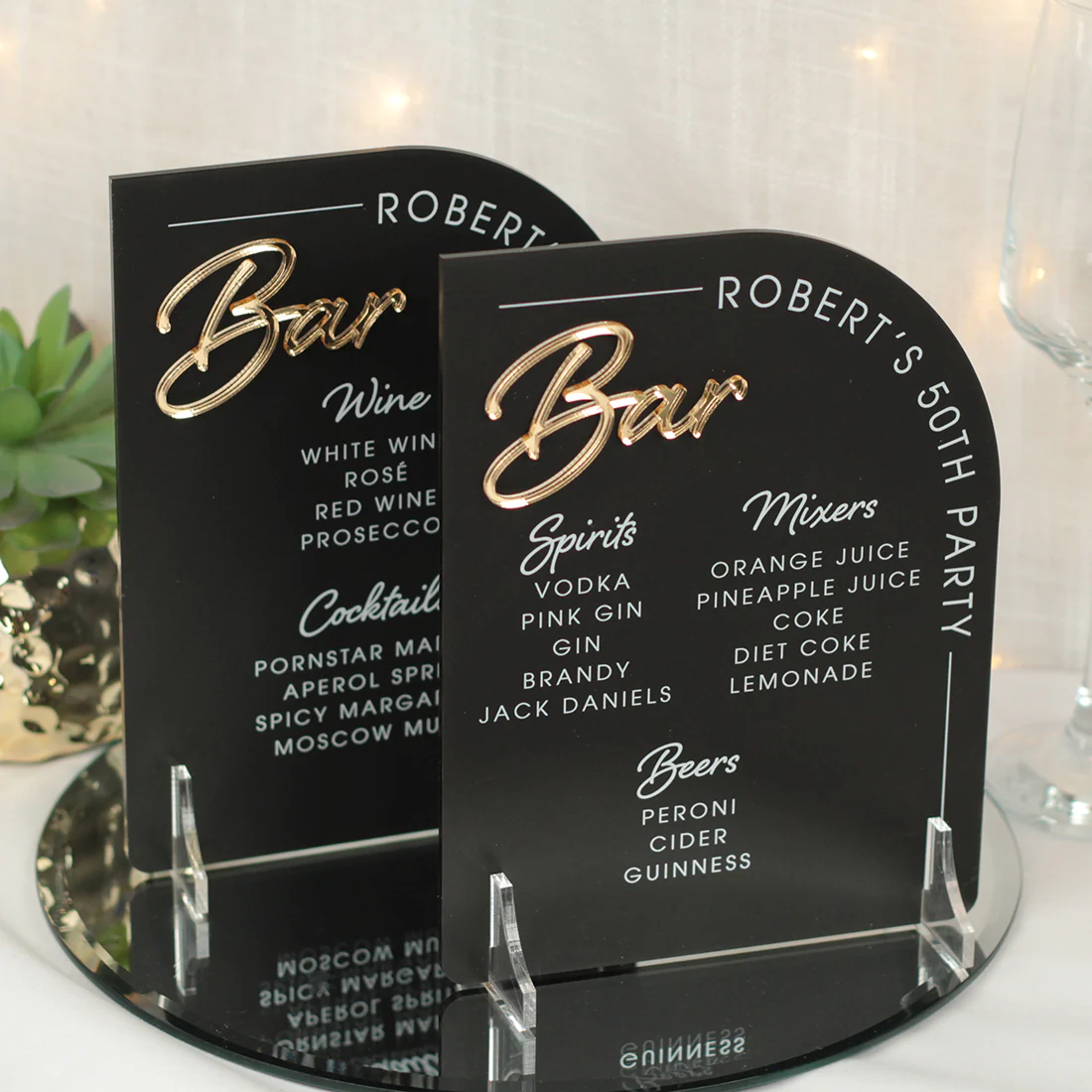 The Signature Arch Slate – Custom Acrylic Bar & Event Menu - Image 4