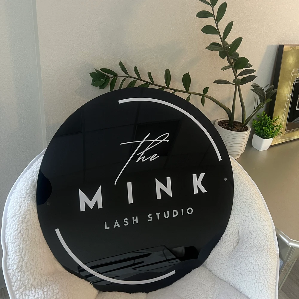 Bespoke Circular Acrylic Business Sign - Image 3