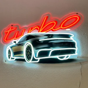 Porsche  UV print With Neon Led  Lights