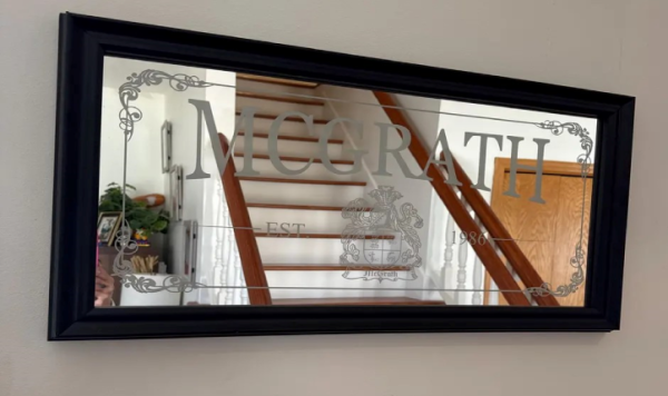 Personalized Home Bar Mirror