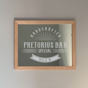 Personalized Home Bar Mirror