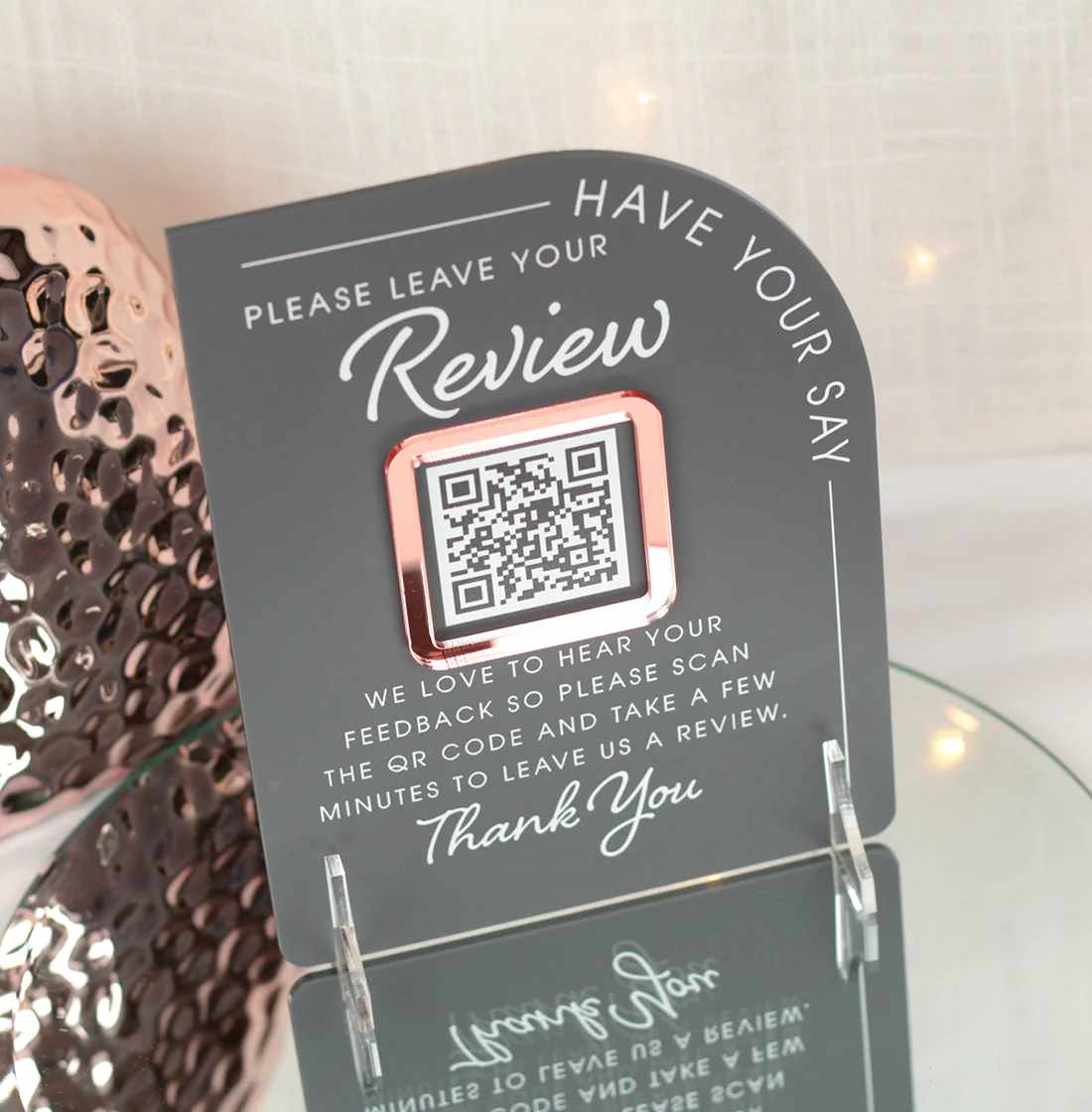 The "Voice of Your Customer" QR Code Reviews Sign - Image 1