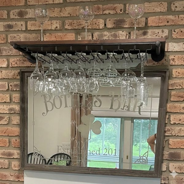 Personalized Home Bar Mirror