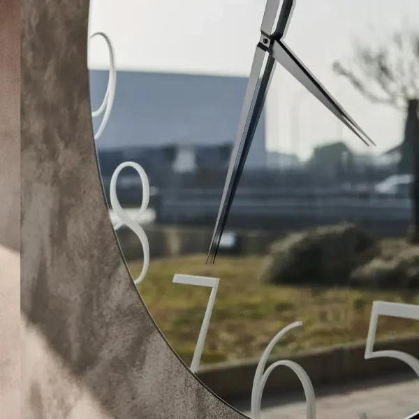 Glass Mirror Wall Clock
