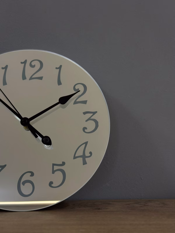 Glass Mirror Wall Clock