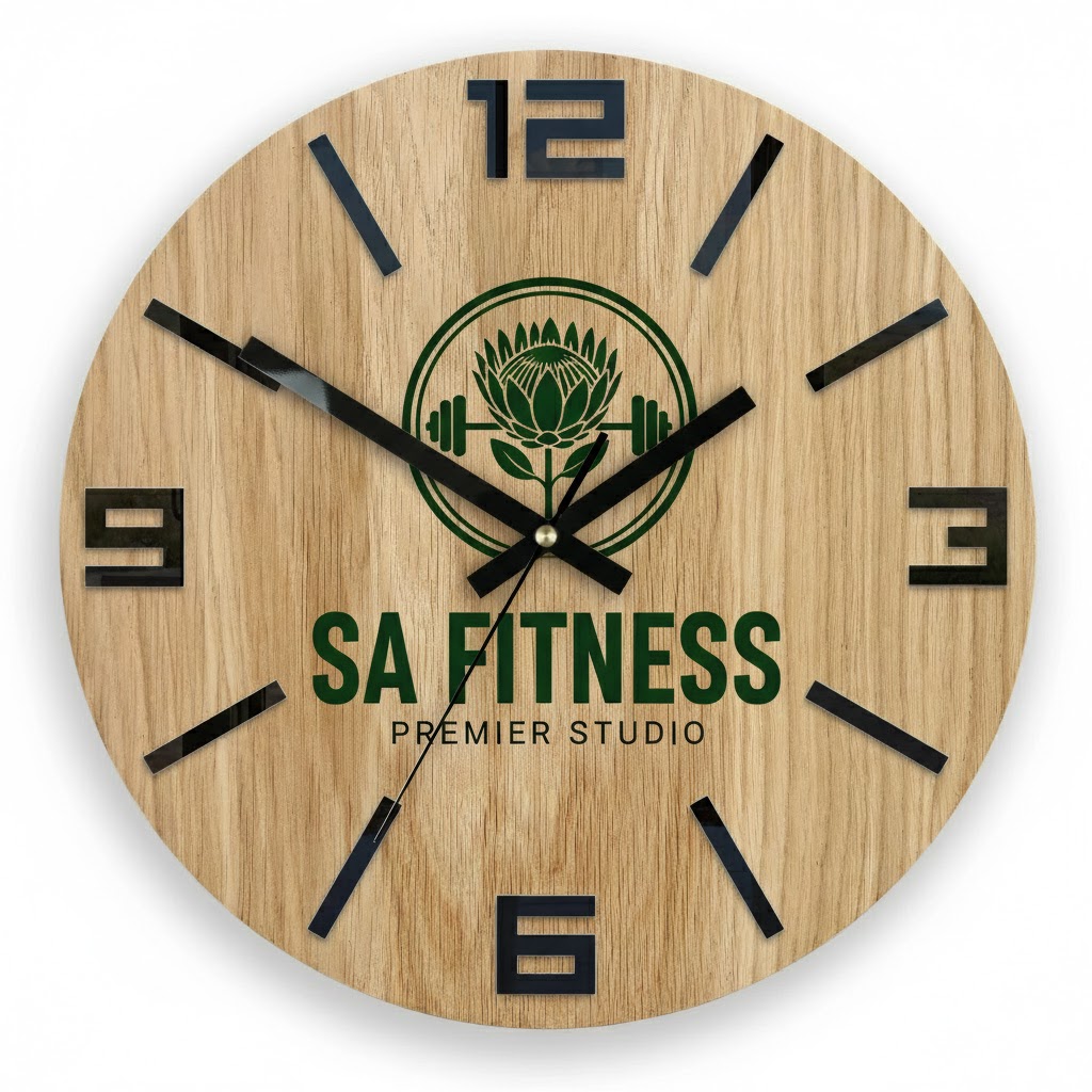 Branded Wooden Wall Clock - Image 3