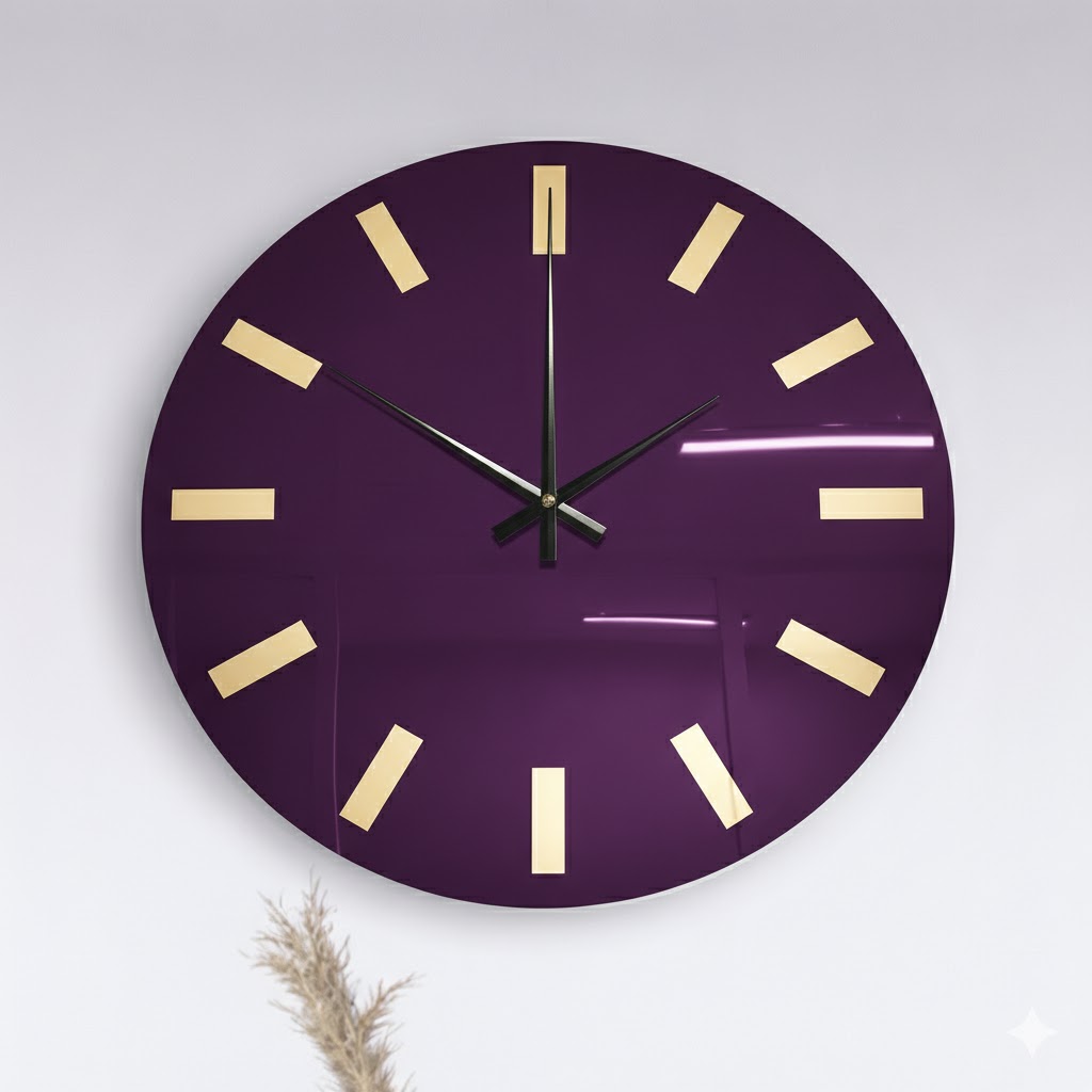 Engraved Acrylic Mirror Family Wall Clock - Image 3